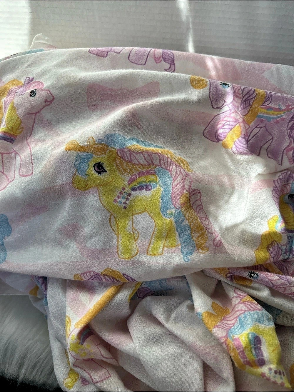 Hasbro Kids Pink & White My little Pony Sheets/Fabric Panel?